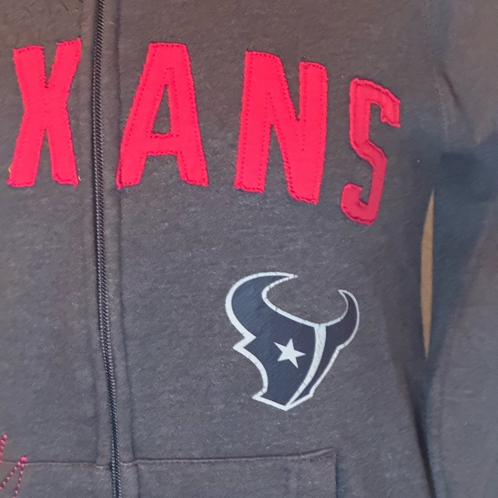 NFL Team Apparel Texans Hoodie Gray Youth Medium (10-12) - Picture 4 of 13